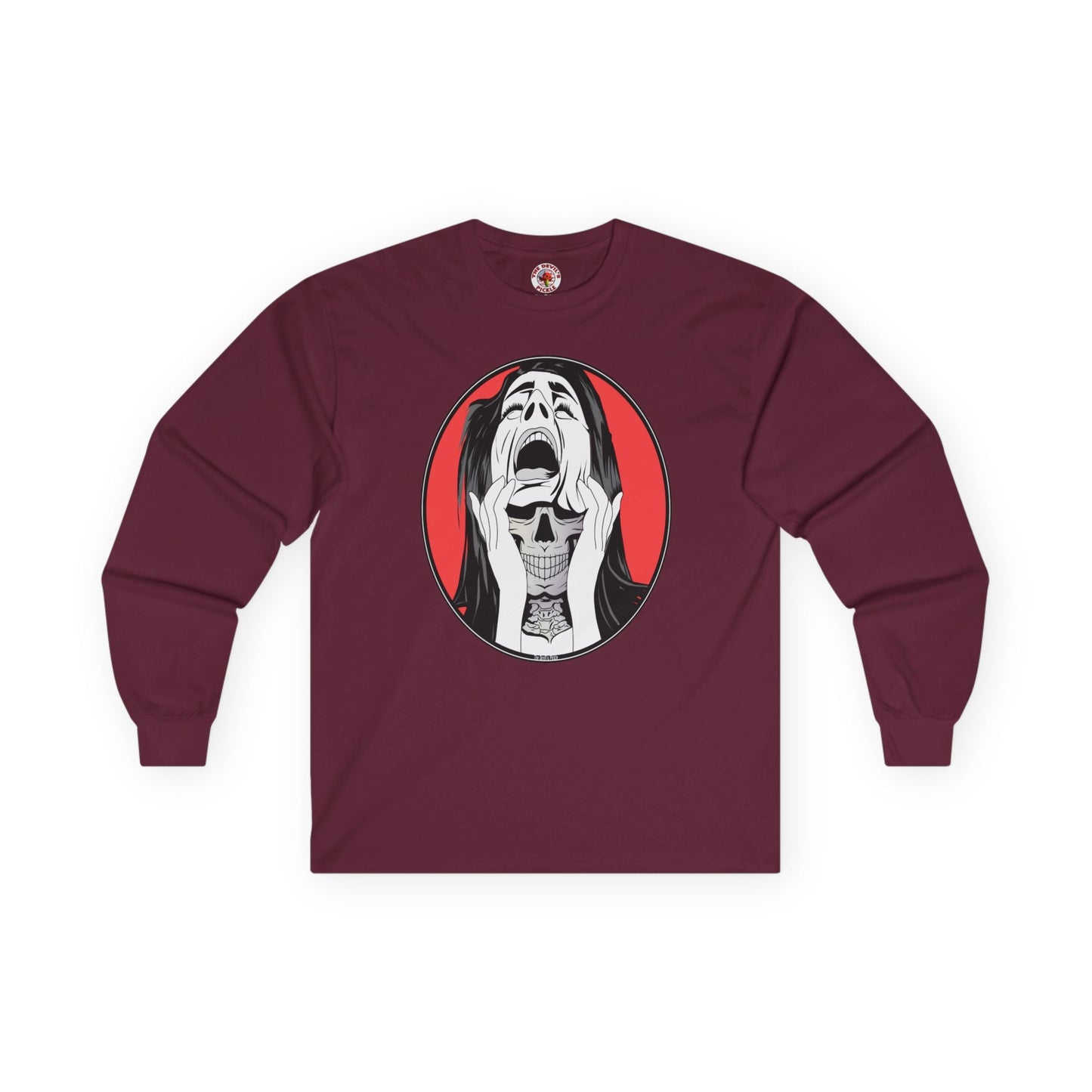 Skull Woman Long Sleeve Tee The Devil's Pickle