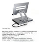 4K/60Hz Gigabit Ethernet Port USB 3.0 Splitter Hub Converter Flat Panel Rotary Stand Type-c Docking Station