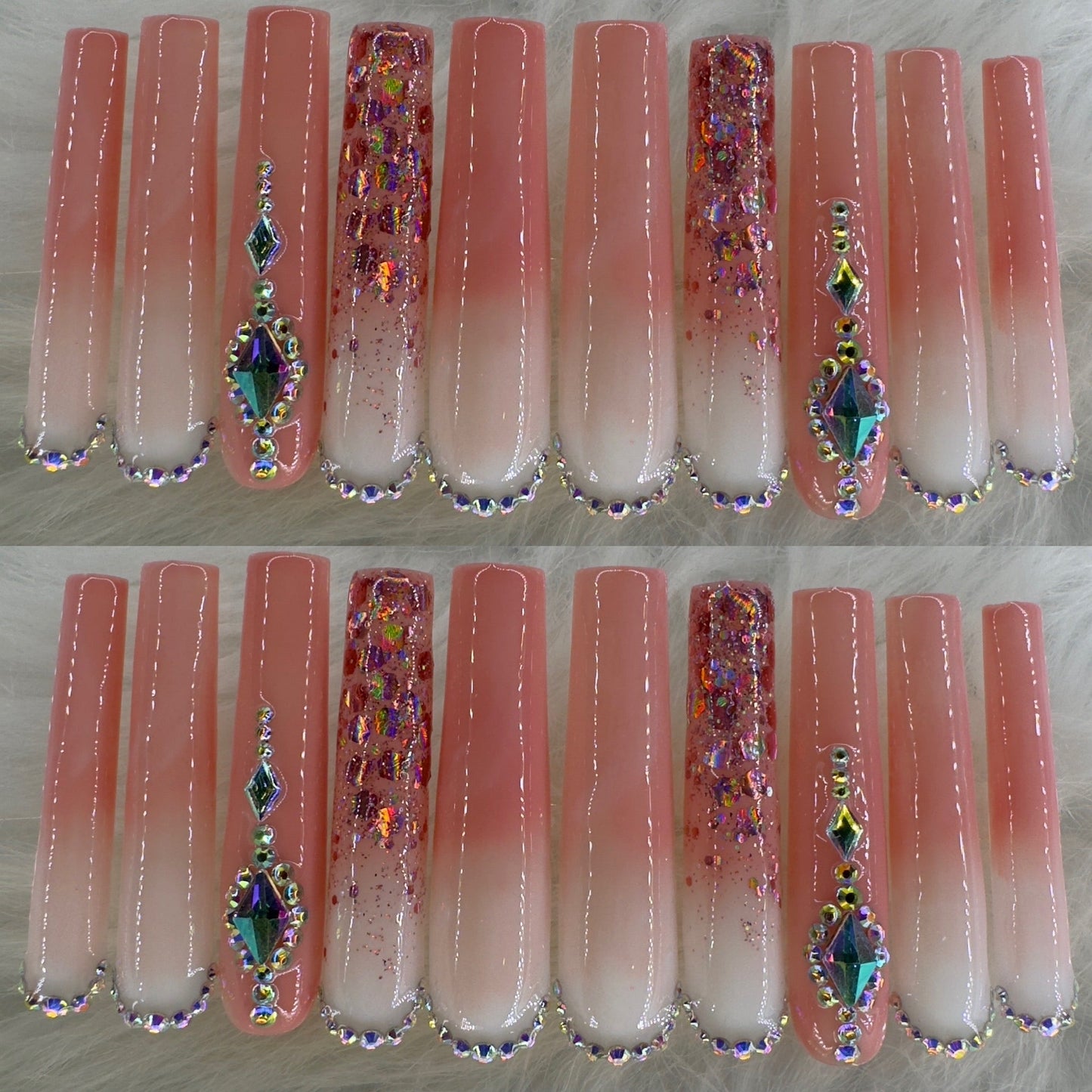 Natural tone long press on nails HOL stores