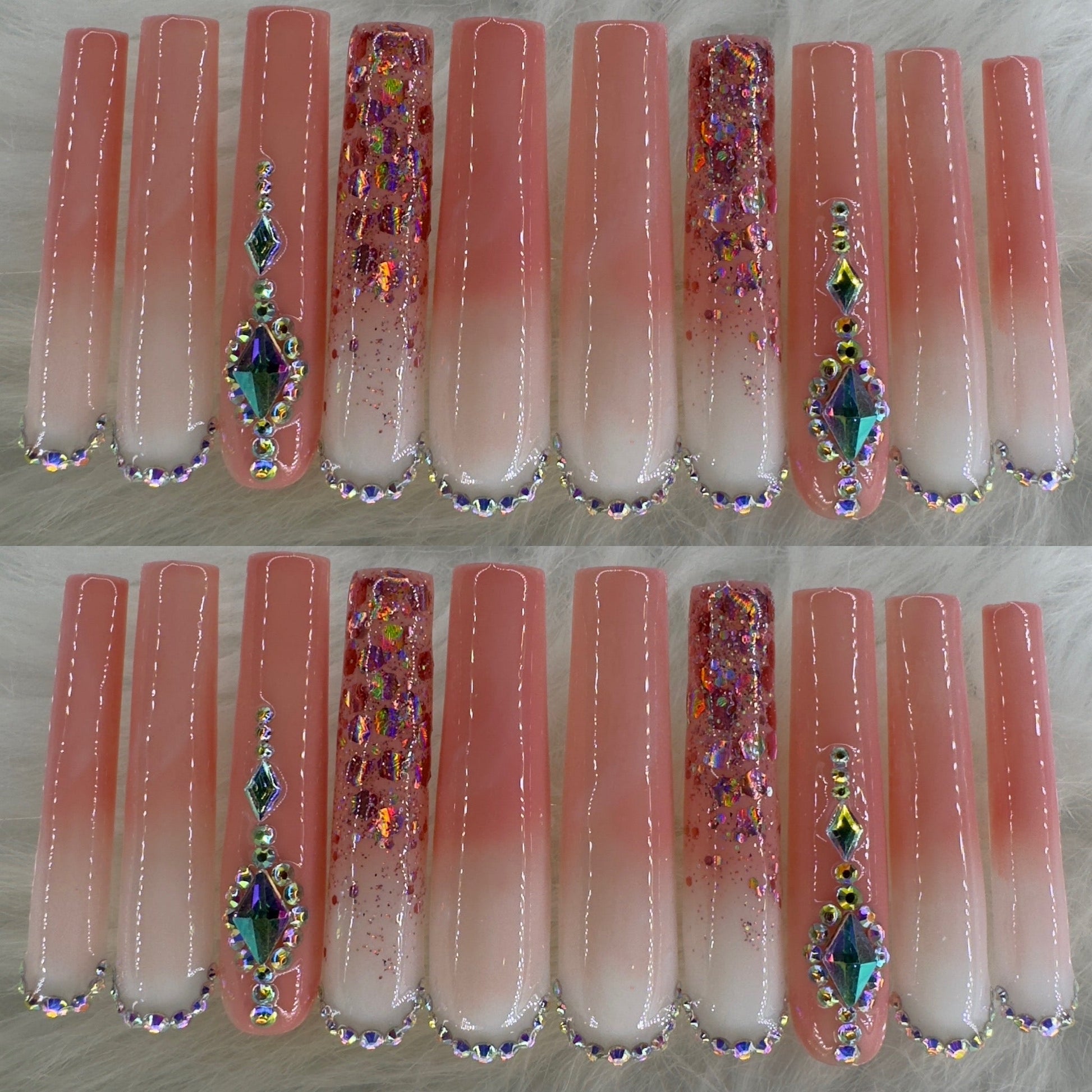 Natural tone long press on nails HOL stores