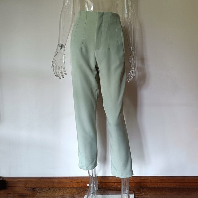 Women's High-Waisted Straight Leg Pants FitiqueFit