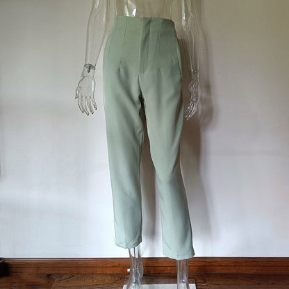 Women's High-Waisted Straight Leg Pants FitiqueFit