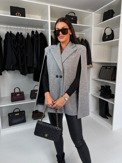 Women’s Solid Color Shawl Coat – Loose Wrap Outerwear FitiqueFit