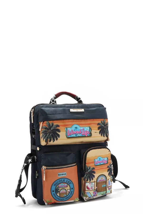 Nicole Lee USA Multi-Pocket Travel Backpack West2East Surf