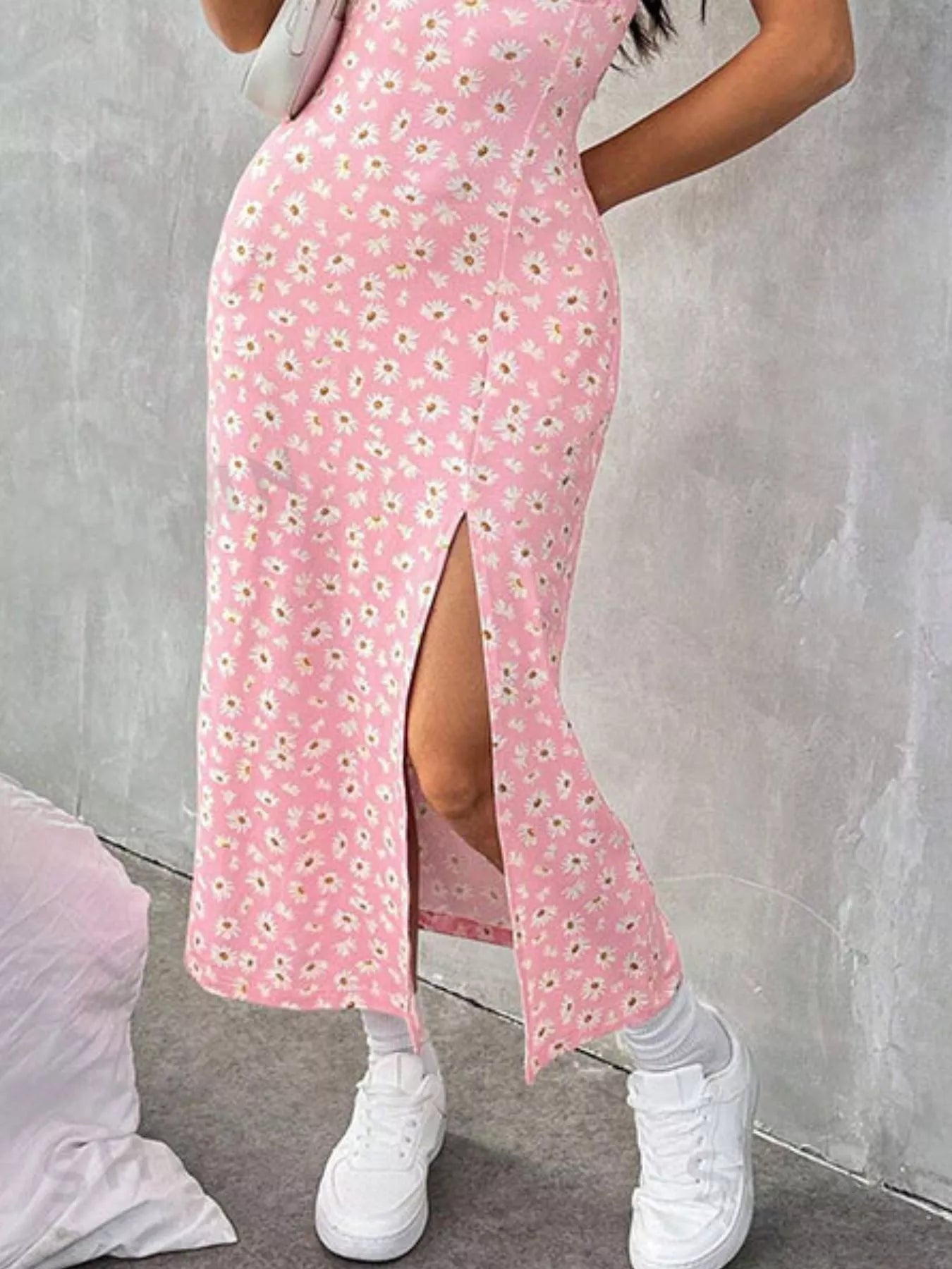Slit Spaghetti Strap Midi Dress New Era Fashion LLc