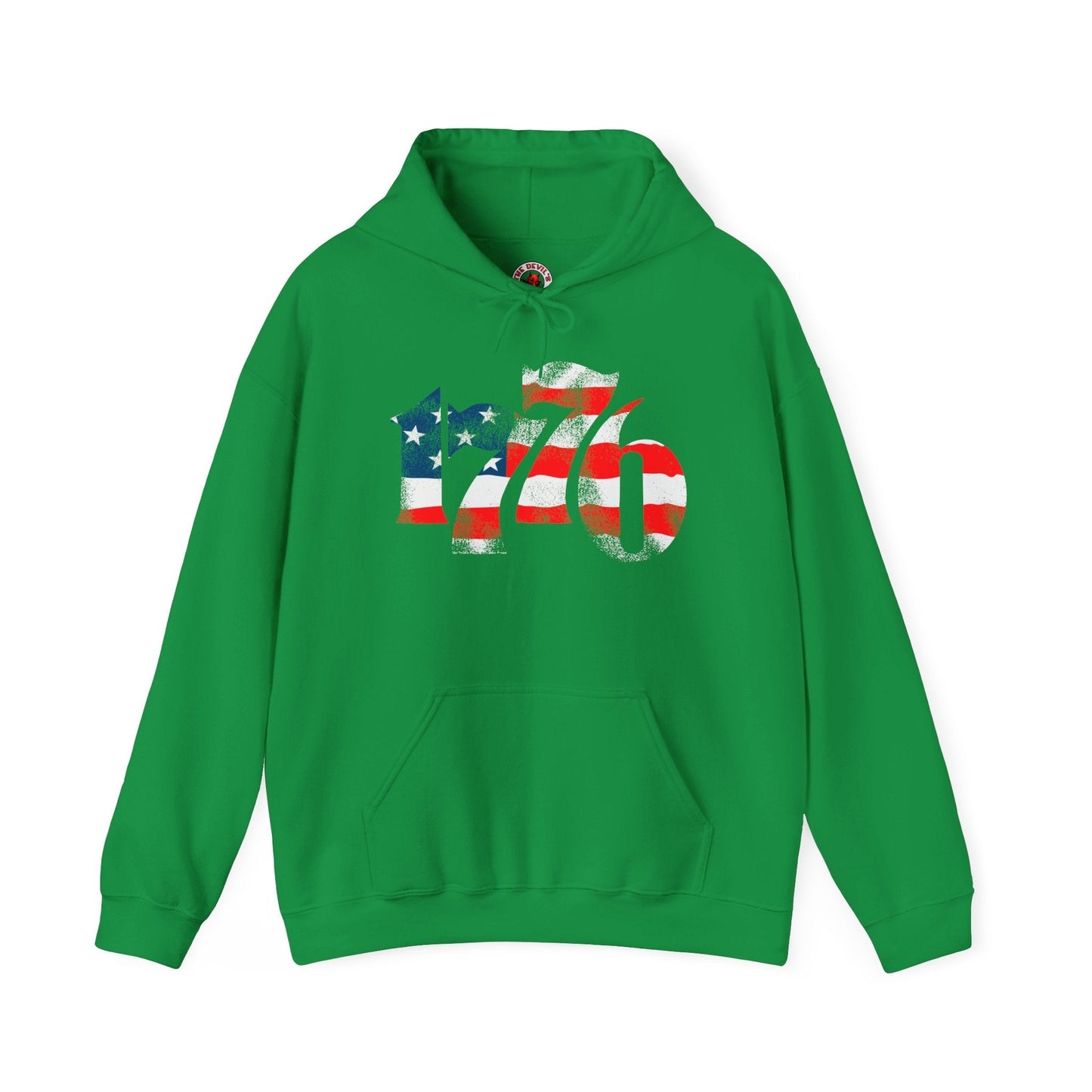 1776 American Flag Hooded Sweatshirt The Devil's Pickle