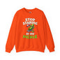 Stop Staring At My Pickle Crewneck Sweatshirt The Devil's Pickle