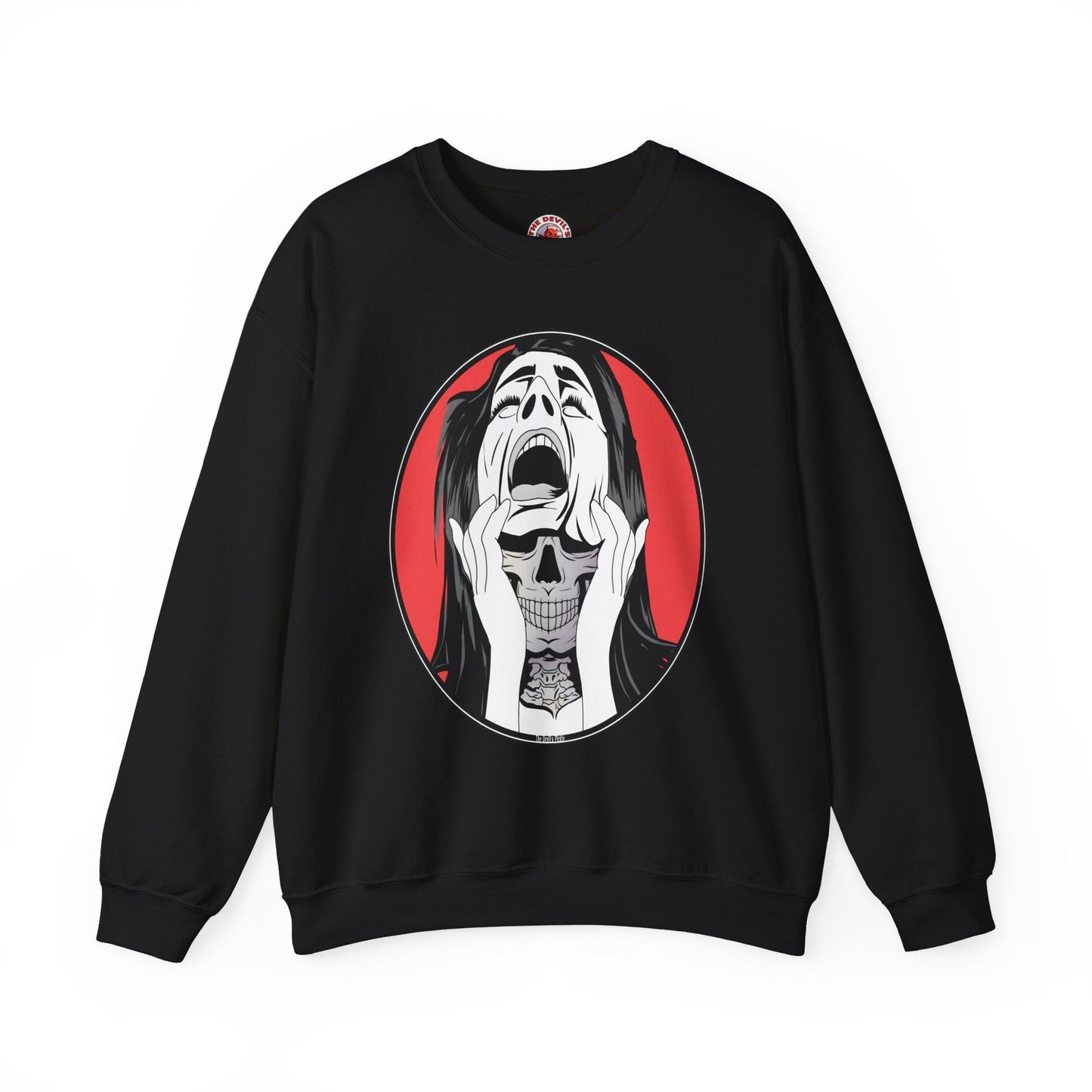 Skull Woman Crewneck Sweatshirt The Devil's Pickle
