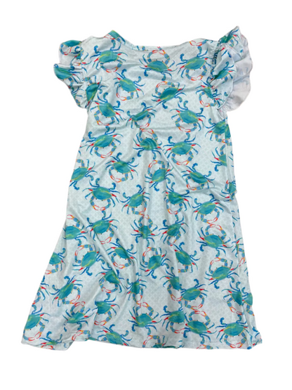 Aqua Crab Girls Dress Jolie & Jax Boutique