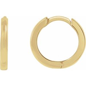 14K Yellow Hinged 10 mm Hoop Earring Ethereal Legacy Boutiques