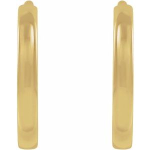 14K Yellow Hinged 10 mm Hoop Earrings Ethereal Legacy Boutiques