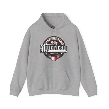 Damn it Feels Good To Be American Hooded Sweatshirt The Devil's Pickle
