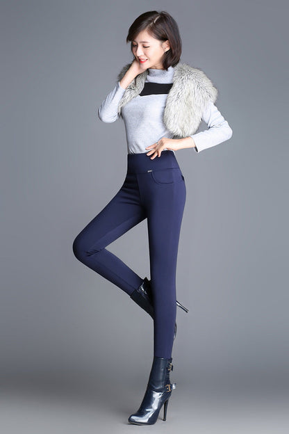 High Waist Velvet Padded Leggings for Women FitiqueFit
