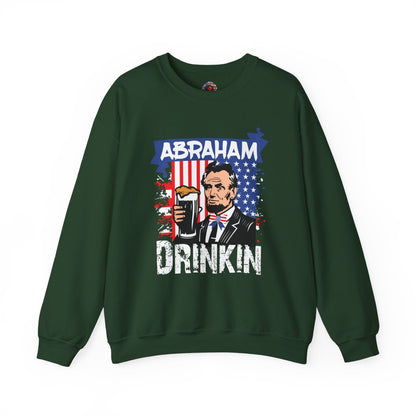 Abraham Drinking Crewneck Sweatshirt The Devil's Pickle