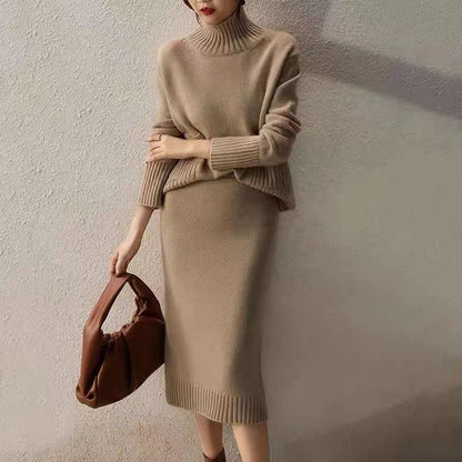 Fashion Woolen Skirt Two Piece Loose Grayceful LLC