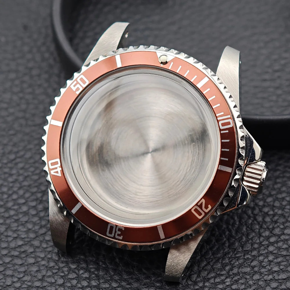 39.5MM Men'S Vintage Case Sapphire Glass FIT NH35 NH36 Movement for Retro Watch Case Watch Strap Watch Accessories