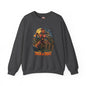 Axe Wielding Zombie Trick or Treat Crewneck Sweatshirt The Devil's Pickle
