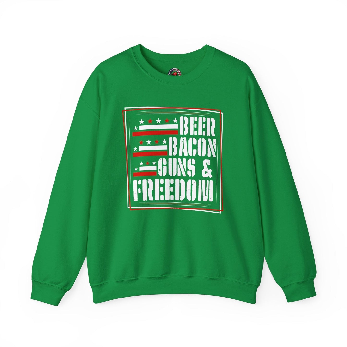 Beer Bacon Guns and Freedom Crewneck Sweatshirt The Devil's Pickle