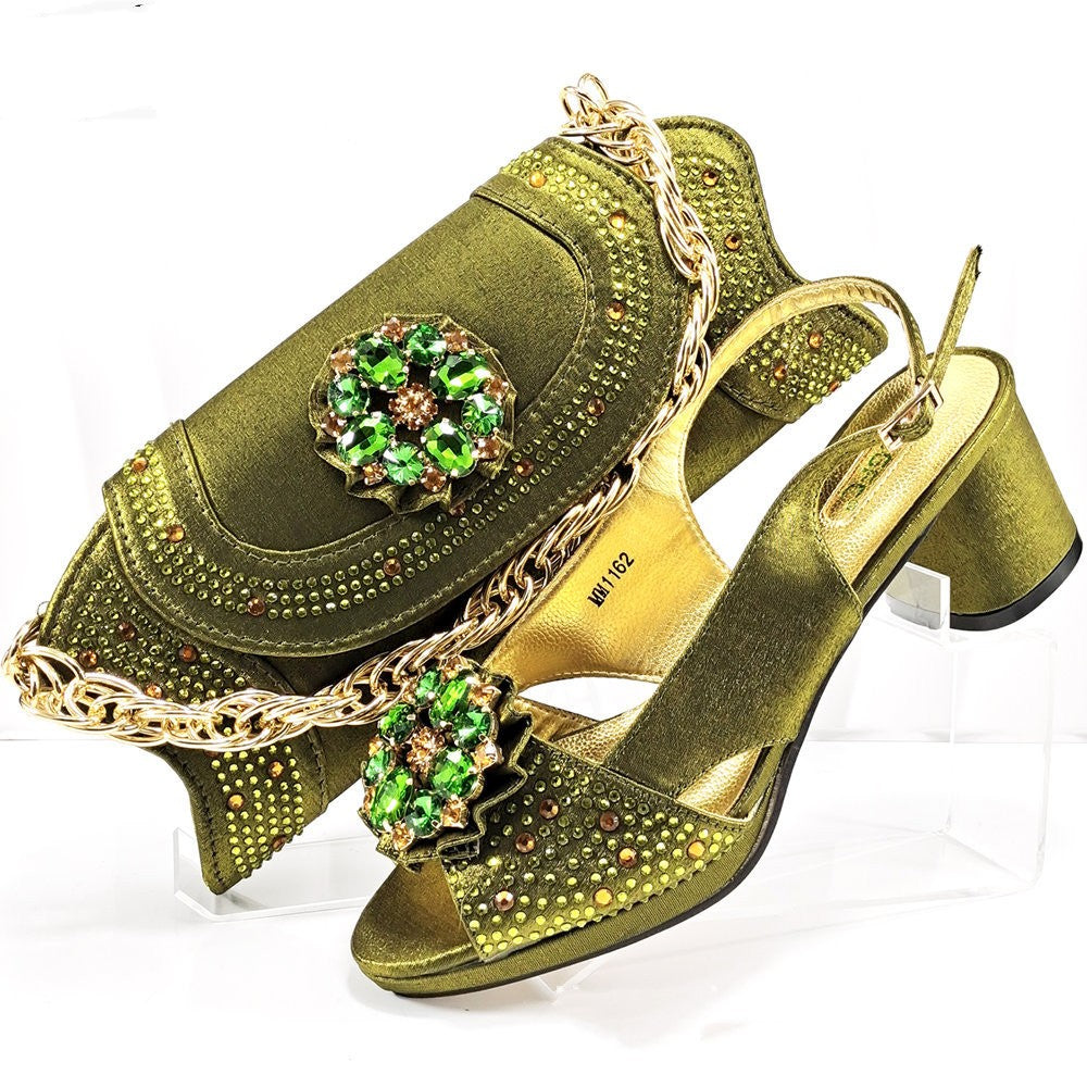 Evening Party With Rhinestone Pointed Toe Shoes Hand Bag Suit See size chart under “more details” The Fashion Celestial
