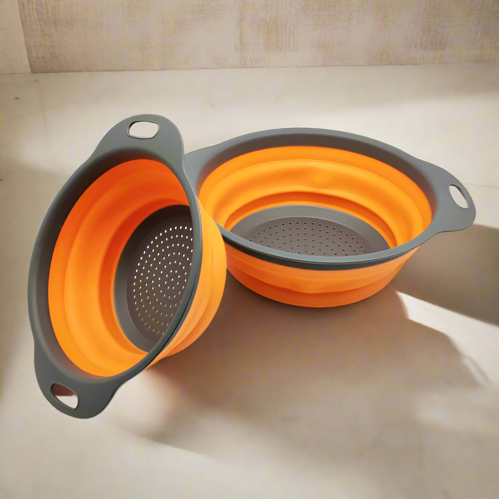 🥦 Foldable Silicone Colander – Space-Saving Strainer SmartPursue™