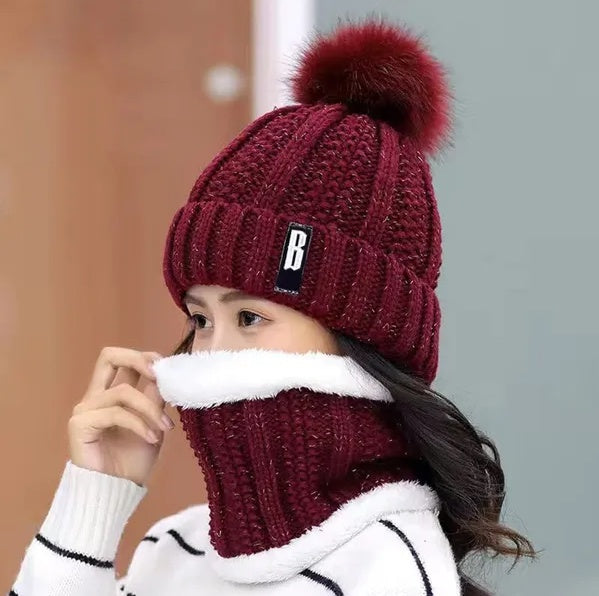 Women’s Winter Beanie Hat & Scarf – Warm Knitted Skull Cap Style FitiqueFit