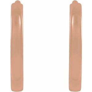 14K Rose Hinged 10 mm Hoop Earrings Ethereal Legacy Boutiques