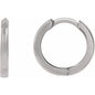 14K White Hinged 12.5 mm Hoop Earring Ethereal Legacy Boutiques