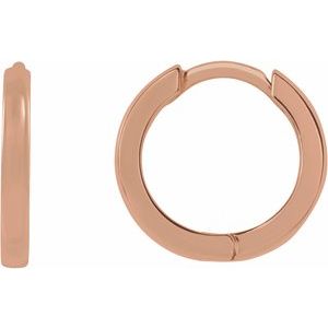 14K Rose Hinged 10 mm Hoop Earrings Ethereal Legacy Boutiques