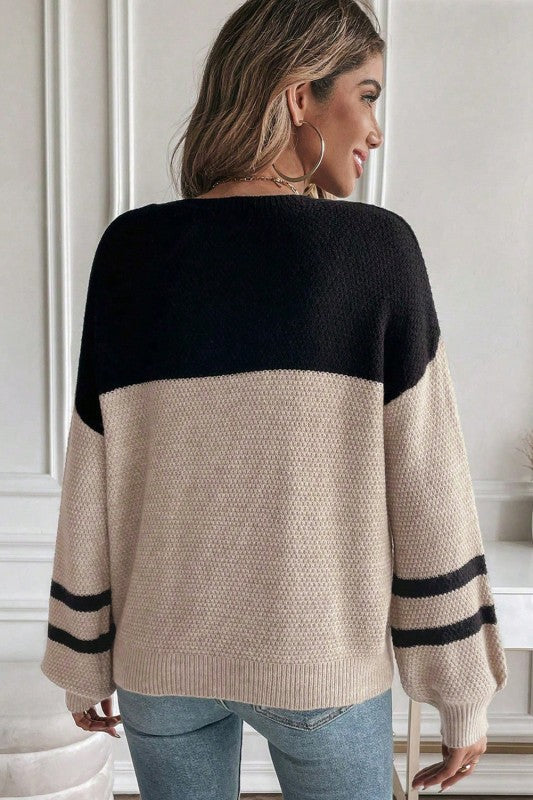 Colorblock Stripe Long Sleeve Sweater Shop Style & More | Fresh Looks, Everyday Deals & Free Shipping