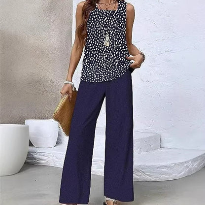 Women's 3D Print Two-Piece Vest & Pants Set – 12 Prints S–5XL FitiqueFit