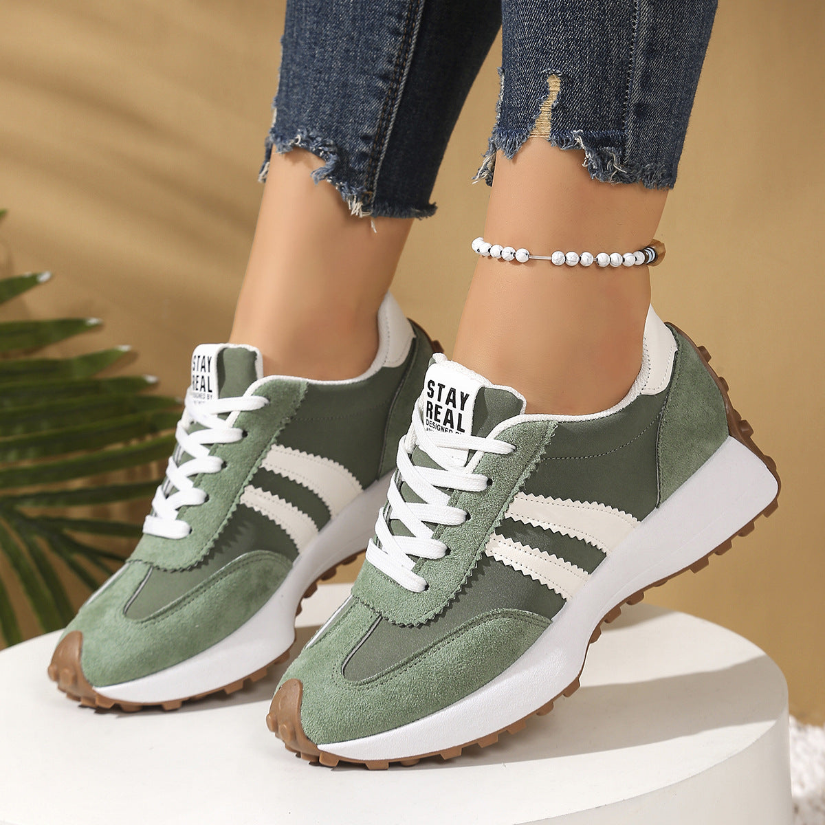 Chunky Thick-Sole Breathable Sneakers for women FitiqueFit