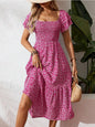 Plus Size Backless Midi Dress – Elegant Pleated Summer Party Dress FitiqueFit