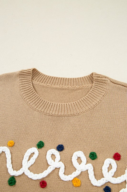 Christmas Merry Dot Dolman Sleeve Sweater Shop Style & More | Fresh Looks, Everyday Deals & Free Shipping
