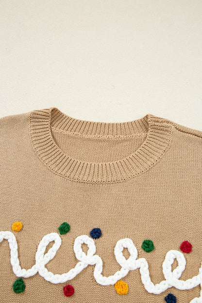 Christmas Merry Dot Dolman Sleeve Sweater Shop Style & More | Fresh Looks, Everyday Deals & Free Shipping