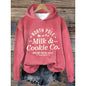 Women’s Printed Hooded Long Sleeve Pullover Sweatshirt FitiqueFit