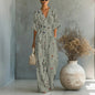 Women's Waist-Cinched V-Neck Printed Wide-Leg Jumpsuit FitiqueFit