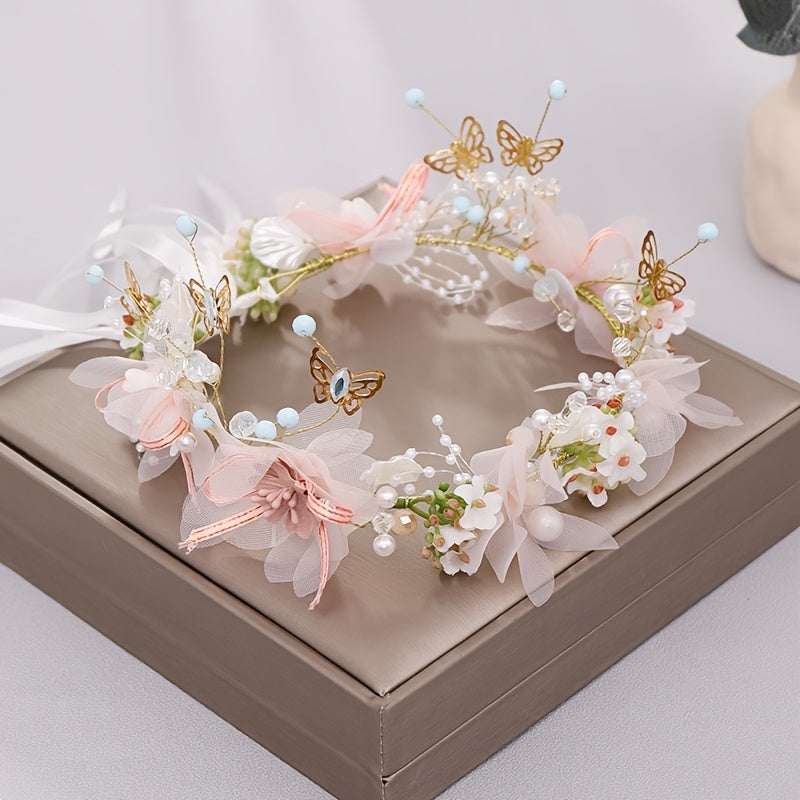 Bridal Accessories Flower Butterfly Bridal Headband Hairband Accessories Performance Headpiece NovaCart