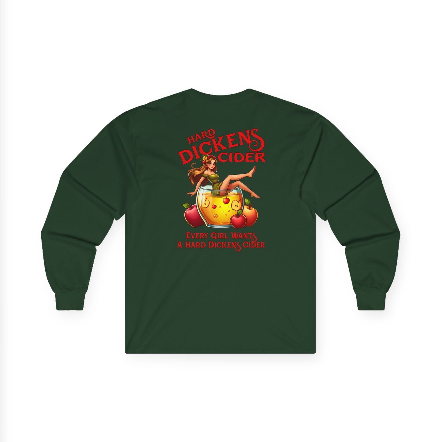 Hard Dickens Cider Front/Back Long Sleeve Tee The Devil's Pickle