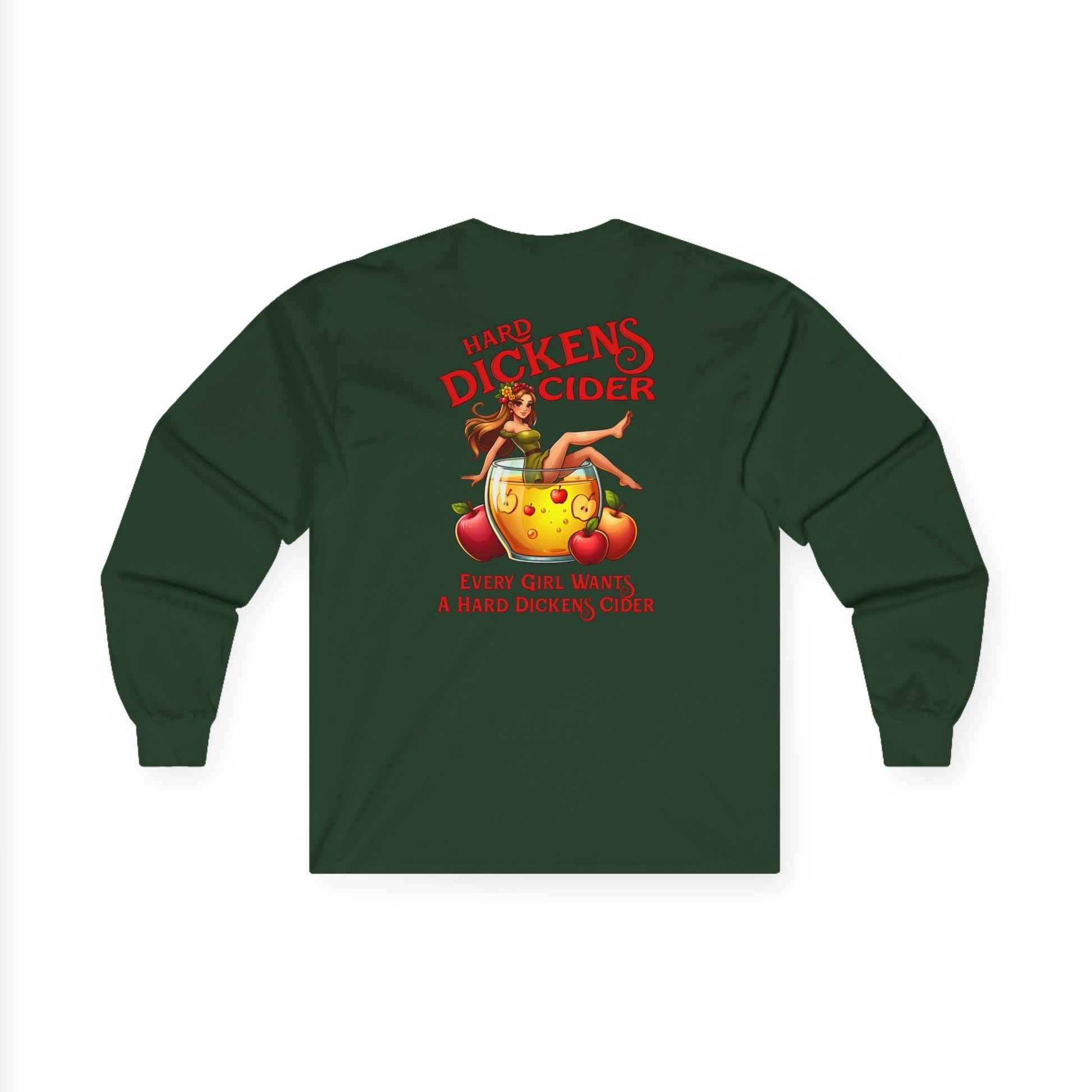 Hard Dickens Cider Front/Back Long Sleeve Tee The Devil's Pickle