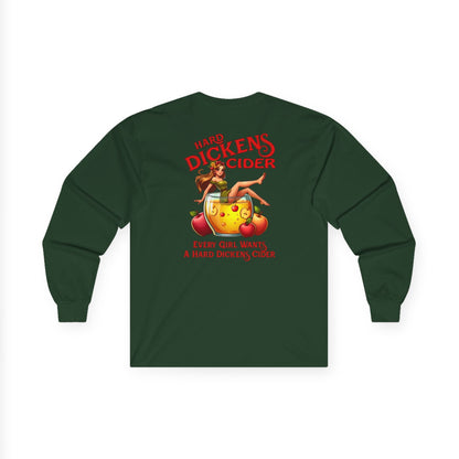 Hard Dickens Cider Front/Back Long Sleeve Tee The Devil's Pickle
