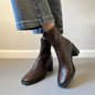 Stretch Retro Chunky Heels Commuter Boots — High Heel Style FitiqueFit