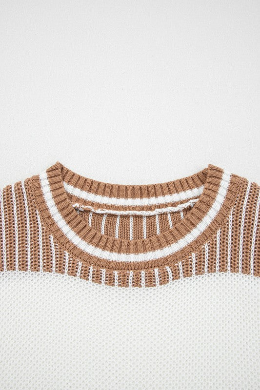 Stripe Patchwork Drop Shoulder Sweater Shop Style & More | Fresh Looks, Everyday Deals & Free Shipping