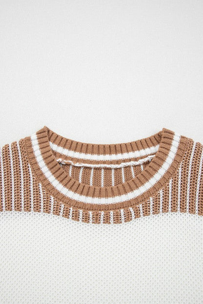 Stripe Patchwork Drop Shoulder Sweater Shop Style & More | Fresh Looks, Everyday Deals & Free Shipping