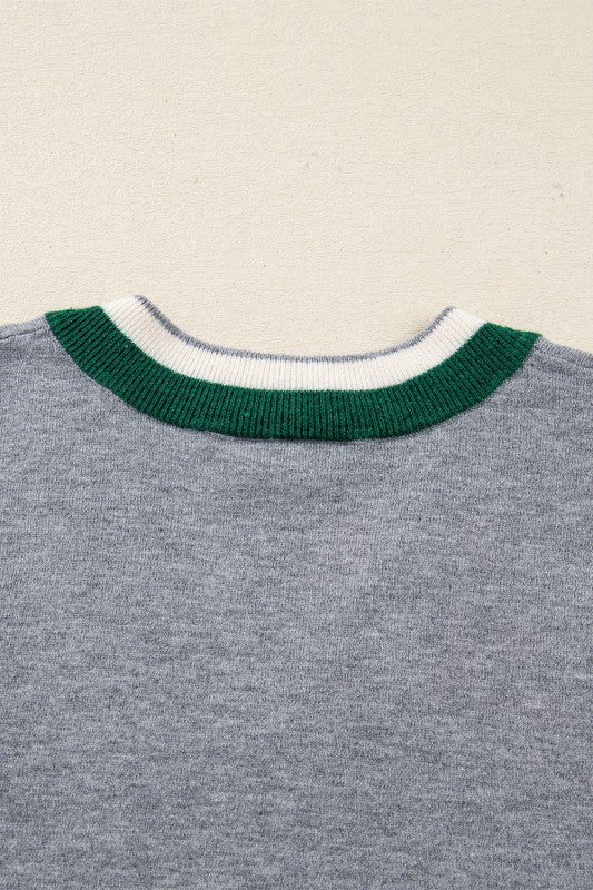 Scarlett Striped Trim Varsity Sweater Shop Style & More | Fresh Looks, Everyday Deals & Free Shipping