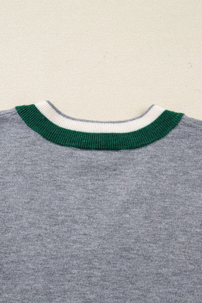 Scarlett Striped Trim Varsity Sweater Shop Style & More | Fresh Looks, Everyday Deals & Free Shipping