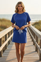 Women's Drawstring Short-Sleeve Top & Mini Skirt Set FitiqueFit