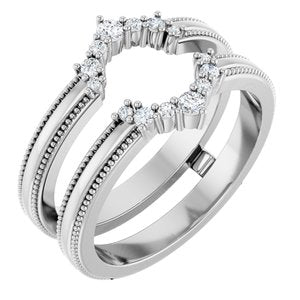 14K White 1/6 CTW Lab-Grown Diamond Ring Guard Ethereal Legacy Boutiques