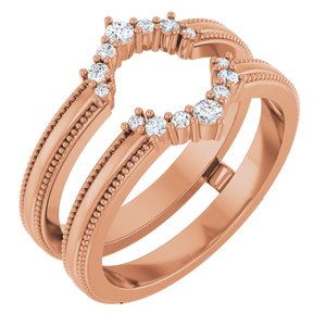 14K Rose 1/6 CTW Lab-Grown Diamond Ring Guard Ethereal Legacy Boutiques