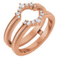 14K Rose 1/6 CTW Lab-Grown Diamond Ring Guard Ethereal Legacy Boutiques