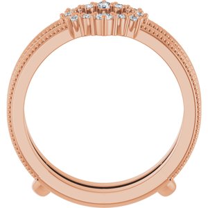 14K Rose 1/6 CTW Lab-Grown Diamond Ring Guard Ethereal Legacy Boutiques